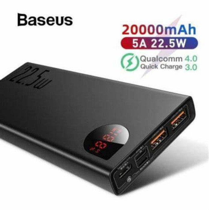 Baseus PPADM20S 20000mah Adaman Metal Fast Charging Power Bank Black (22.5W)