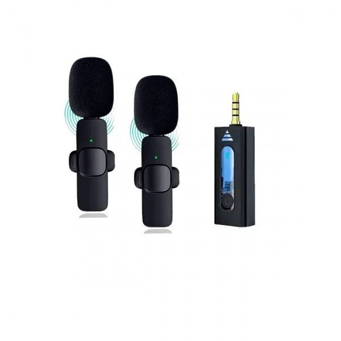 K35 Dual Wireless Microphone For 3.5mm Supported Devices