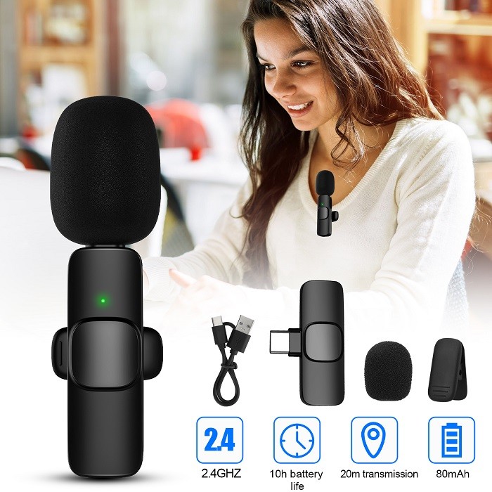 K9 Wireless Dual Microphone for Iphone and Android